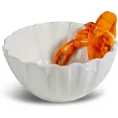By On Lobsti schaal Ø14 cm Wit-oranje