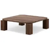 New Works Atlas Salontafel 82x82 Cm Gerookt - Salontafels Eiken Smoked Oak - 42631
