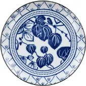 Tokyo Design Studio Flora Japonica Bord 20,6 Cm Ivy - Dinerborden Porselein Blue - 16719