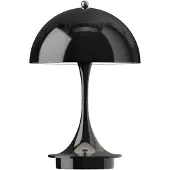 Louis Poulsen Panthella PORTABLE 160 V3, ondoorzichtig zwart 160, dimbaar, zwart, Woon-/ Eetkamer, Kunststof, Design