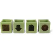 Safaary Marokkaanse kaarslichthouder Ø 12 x 12cm-vierkant patroon