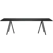 HAY Tafel Loop Stand Black Powder Coated Steel Frame Black L250 x W92,5 x H74 cm