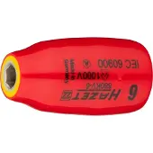Hazet Dopsleutel · geïsoleerd 880KV-6 · 3/8 inch (10 mm) vierkant hol · Buiten-zeskant-tractieprofiel · SW 6 mm