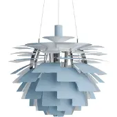 Louis Poulsen PH Artichoke hanglamp Ø60 cm Dusty blue-high lustre chrome plated