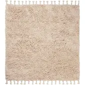 Ferm Living Amass long pile vloerkleed 140x140 cm Off-white