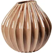 Broste Copenhagen Wide Vaas 25 Cm - Vazen Keramiek Fawn - 14445448