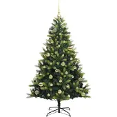vidaXL Kunstmatige Gehingde Kerstboom 150 LEDs Groen 150 cm PVC en PE