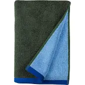Mette Ditmer Soft gastendoek 40x55 cm 2-pack Dark olive-light blue