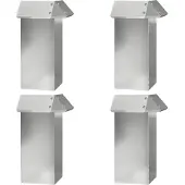 vidaXL Slakkenhekken 12 st 100 x 3,5 x 25 cm Gegevens staal Zilver