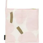 Marimekko Pieni Unikko pannenlap 21,5x21,5 cm Off white-pink-pear-sand