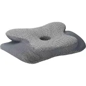 vidaXL Nek kussen Grijs Traagschuim 58 x 38 x 12 cm