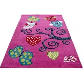 Muratap Kids collection vloerkleed kinderkamer paars laagpolig- 120x170 cm