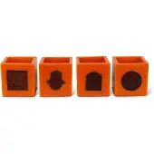 Safaary Marokkaanse waxinelichthouder Ø 12 x 12cm-vierkant patroon