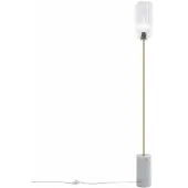 QAZQA Art Deco vloerlamp messing met helder glas - Rid
