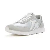 FitFlop Retro-Q FF Metallic-Fabric/Suede Sneakers WIT 39