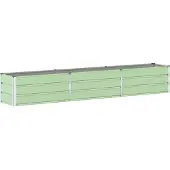vidaXL Plantenbak Pastelgroen 290 x 50 x 45 cm Gegevens staal