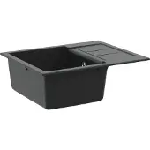 vidaXL Wasbak Zwart 620 x 500 mm 80% Kwarts en 20% Hars