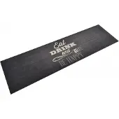 vidaXL Keukenmat wasbaar keukenprint 45x150 cm fluweel zwart