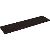 vidaXL Wastafelblad 200x50x(2-6) cm behandeld massief hout donkerbruin