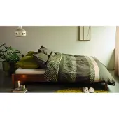 Beddinghouse Dekbedovertrek Fera Groen Flanel-140 x 200 / 220 cm | 1-Persoons