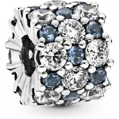 Pandora 798487C02 Bedel zilver Blue en Clear Sparkle