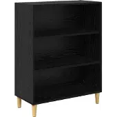 vidaXL Dressoir Zwart Eiken 69,5 x 32,5 x 90 cm Bewerkt hout