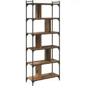 vidaXL Boekenkast 5-laags 76 x 32 x 192 cm Bewerkt hout Oud hout