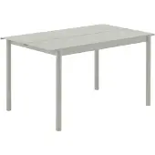 Muuto Linear Tafel 75x140 Cm Grijs - Tuintafel Staal Grey - LSTTAB140A04