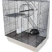 Gebr. De Boon Interzoo rattenkooi Rat 70 zwart/beige Interzoo