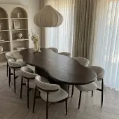 Giga Meubel Eettafel Jessie Organisch Walnoot 180cm