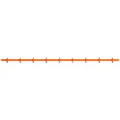 String Relief Haakrail 123 Cm Oranje - Haken en hangers Aluminium Orange - RELIEF-HR-1230-303