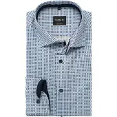 Venti Overhemd zakelijk lange mouwen comfort fit blauw geprint