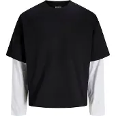 Jack & Jones Shirt 'JCOBIARRITZ' zwart / wit