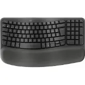 Logitech Wave Keys voor zakelijk gebruik, volledig formaat (100%), draadloos, RF draadloos + Bluetooth, membraantoetsen, QWERTY-indeling, grafietkleur