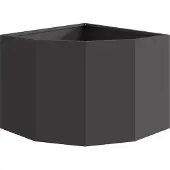 vidaXL Hoek Plantenbak Zwart 45 x 45 x 35 cm Staal