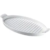 Westmark Serveerschaal voor asperges, met 2 handgrepen, ovaal, lengte: 39,5 cm, porselein, kleur: wit, 62222260
