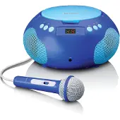 Lenco SCD-620BU - Draagbare radio/ CD player met microfoon - Blauw