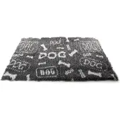 Martin Vetbed dog print grijs/wit gerecycled 75x50 cm