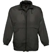 Sols Unisex Surf Windbreaker Lichtgewicht Jasje (Zwart)