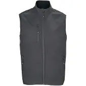 Sols Heren Falcon Softshell gerecyclede bodywarmer (Houtskool)
