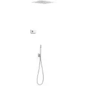 Tres Shower Technology elektronische inbouwthermostaat met plafond regendouche 38x38cm en handdouche