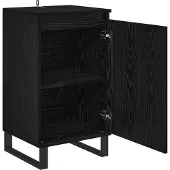 vidaXL Dressoir, zwart, eikenlook, 40 x 35 x 70 cm, houtvezel