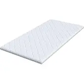 vidaXL Kokos Topper Wit 160 x 200 cm Jacquard stof