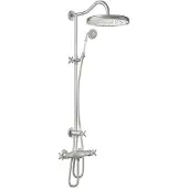 Tres Regendoucheset clasic thermostatische opbouw incl. Handdouche doucheslang 170 cm rvs