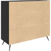 vidaXL Dressoir, zwart, eikenlook, 89,5 x 34 x 80 cm, houtvezel
