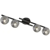 Emibig Plafondlamp Kairo, dimbaar, zwart, Woon-/ Eetkamer, metaal, Modern, plafondlamp