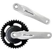 Miranda Crankstel 38T - Aluminium - 170mm - Zwart - Voor stadsfietsen