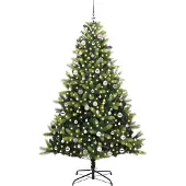 vidaXL Kunstmatige Scharnierende Kerstboom 300 LEDs Groen 240 cm