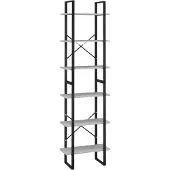 vidaXL Opbergrek 60x30x210 cm bewerkt hout betongrijs