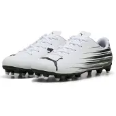 Puma Attacanto II junior voetbalchoenen wit/zwart Jongens/Meisjes Imitatieleer - maat 38